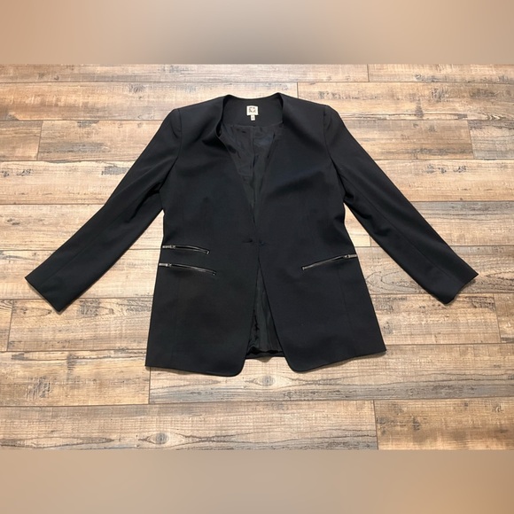 Anne Klein Jackets & Blazers - Anne Klein Black Blazer with Zip Accents
